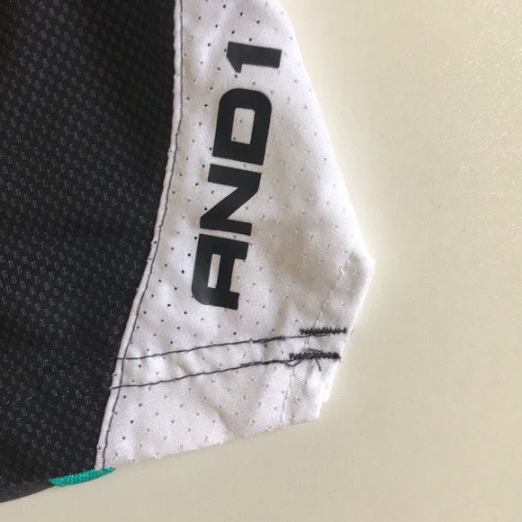 AND1 NWT Basketball Shorts Men’s Medium Grey Teal - Picture 7 of 13